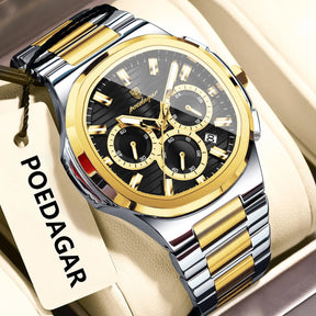 Relógio de Pulso Masculino Elegante de Quartzo com Cronógrafo – Modelo 09