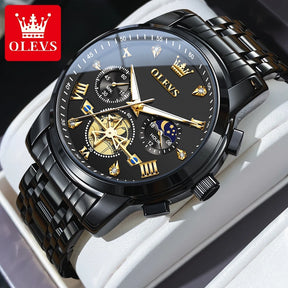 Relógio de Pulso Masculino Elegante de Quartzo com Cronógrafo