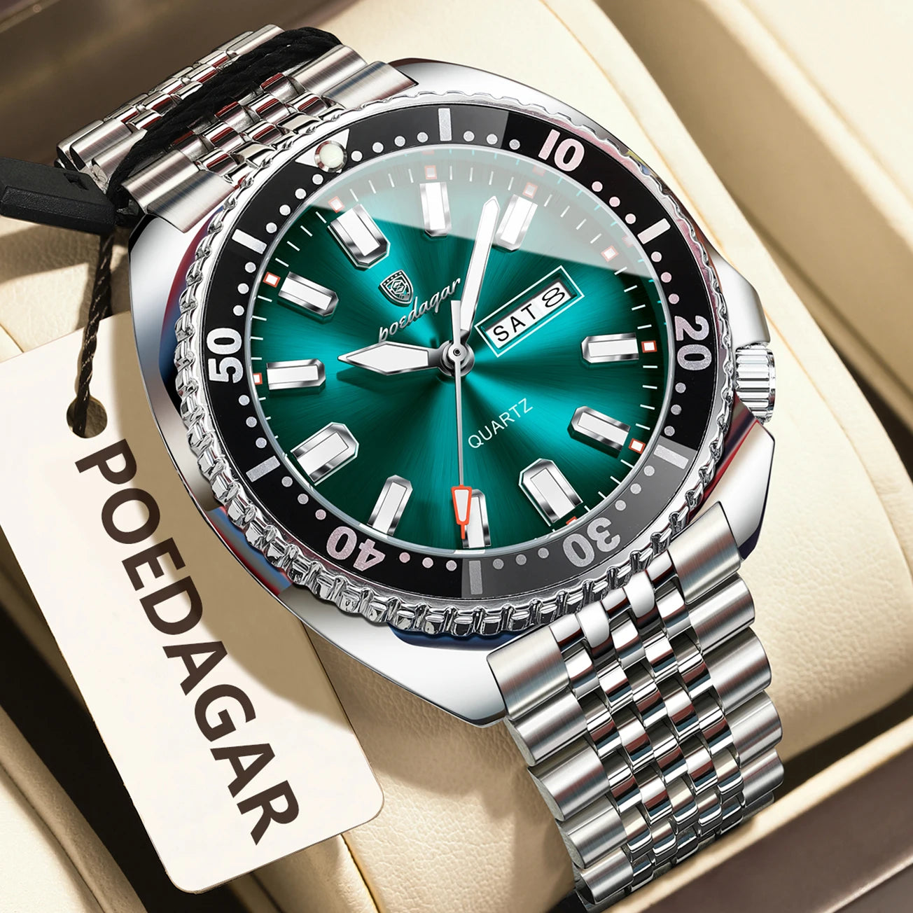 Relógio de Pulso Masculino Elegante de Quartzo com Calendário – Modelo 34