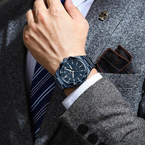 Relógio de Pulso Masculino Elegante de Quartzo com Calendário – Modelo 20