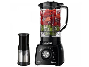 Liquidificador Mondial Turbo Power L-99 FB Preto com Filtro 3 Velocidades 550W - 110V