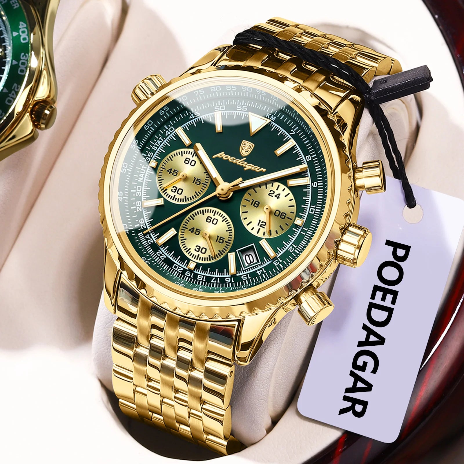 Relógio de Pulso Masculino Elegante de Quartzo com Cronógrafo – Modelo 04