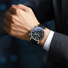 Relógio de Pulso Masculino Elegante de Quartzo com Calendário