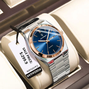 Relógio de Pulso Masculino Elegante de Quartzo com Calendário – Modelo 26
