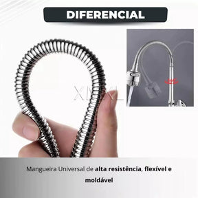 Torneira Cozinha Parede Gourmet Inox Flexível Cromada Premium Anti-corrosão Luxo