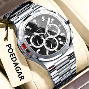 Relógio de Pulso Masculino Elegante de Quartzo com Cronógrafo – Modelo 09