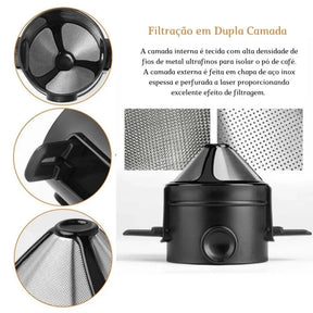 Mini Filtro de Café Dobrável Portátil Suporte de Café Reutilizável Suporte de Funil Cestas Gotejador