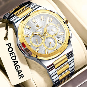 Relógio de Pulso Masculino Elegante de Quartzo com Cronógrafo – Modelo 09
