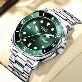 Relógio de Pulso Masculino Elegante de Quartzo com Luminoso