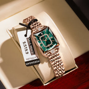 Relógio de Pulso Feminino Elegante de Quartzo com Calendário