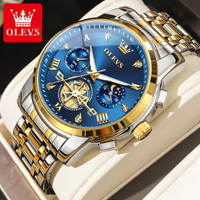Relógio de Pulso Masculino Elegante de Quartzo com Cronógrafo