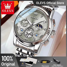 Relógio de Pulso Masculino Elegante de Quartzo com Cronógrafo
