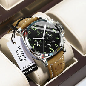 Relógio de Pulso Masculino Militar de Quartzo com Luminoso