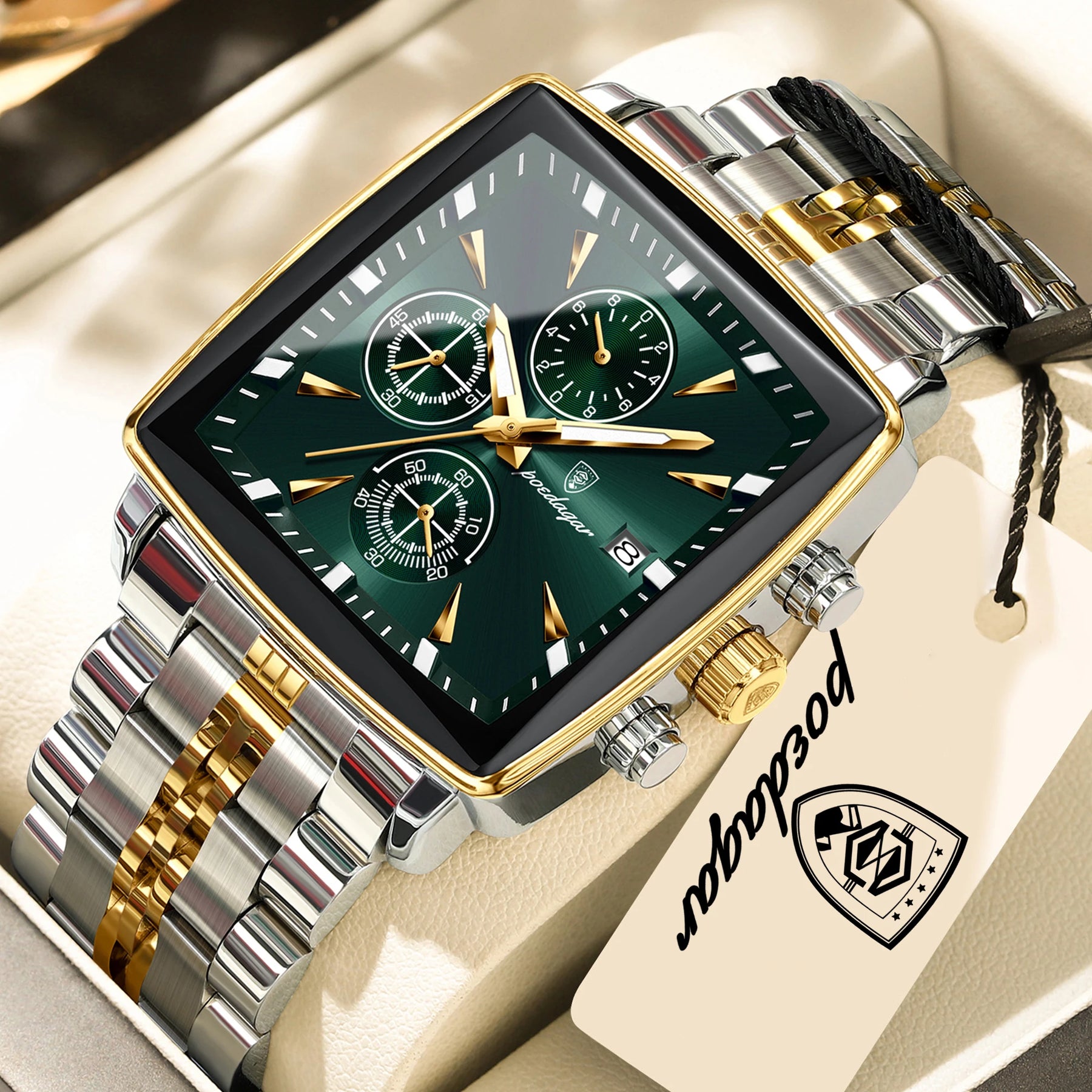 Relógio de Pulso Masculino Elegante de Quartzo com Cronógrafo – Modelo 25
