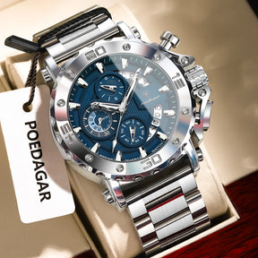 Relógio de Pulso Masculino Elegante de Quartzo com Cronógrafo – Modelo 24