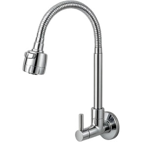 Torneira Cozinha Parede Gourmet Inox Flexível Cromada Premium Anti-corrosão Luxo