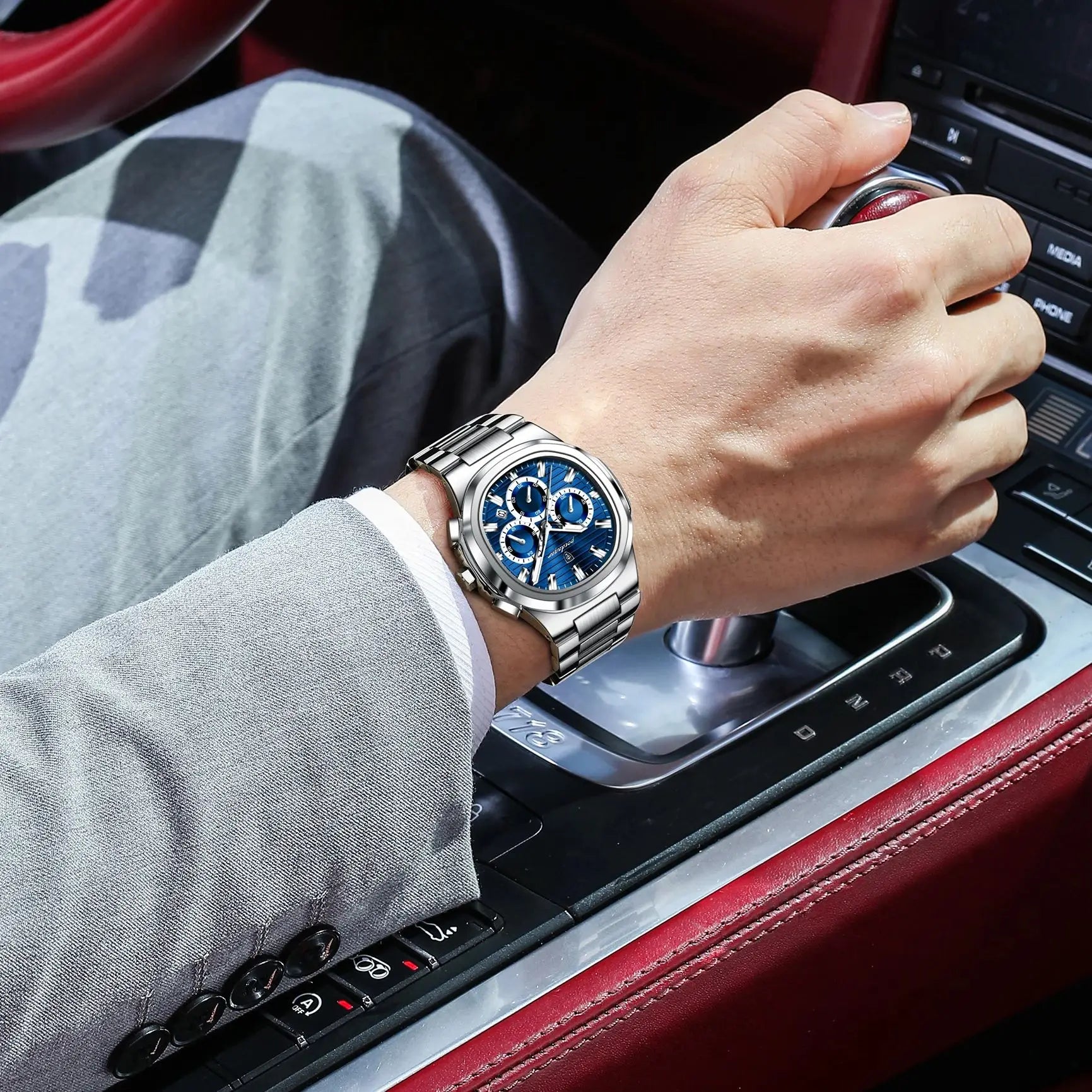 Relógio de Pulso Masculino Elegante de Quartzo com Cronógrafo – Modelo 09