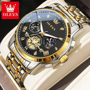 Relógio de Pulso Masculino Elegante de Quartzo com Cronógrafo