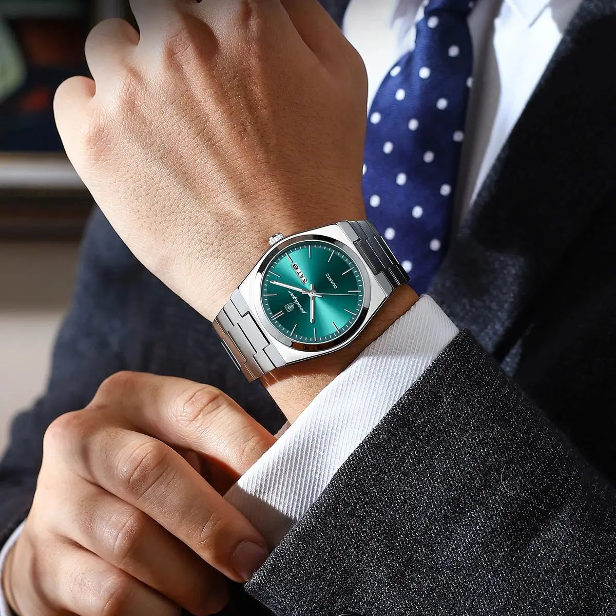 Relógio de Pulso Masculino Elegante de Quartzo com Calendário – Modelo 26