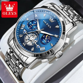 Relógio de Pulso Masculino Elegante de Quartzo com Cronógrafo