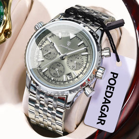 Relógio de Pulso Masculino Elegante de Quartzo com Cronógrafo – Modelo 04