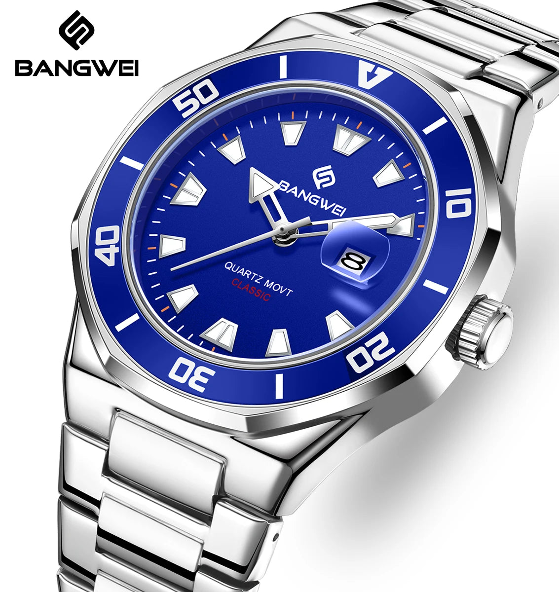 Relógio de Pulso Masculino Elegante de Quartzo com Luminoso – Modelo 11