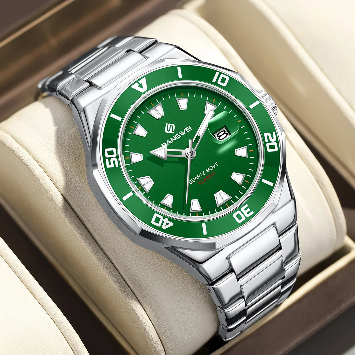 Relógio de Pulso Masculino Elegante de Quartzo com Luminoso – Modelo 11