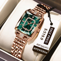 Relógio de Pulso Feminino Elegante de Quartzo com Calendário