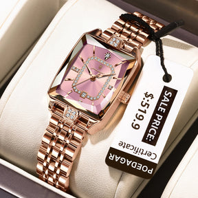 Relógio de Pulso Feminino Elegante de Quartzo com Calendário