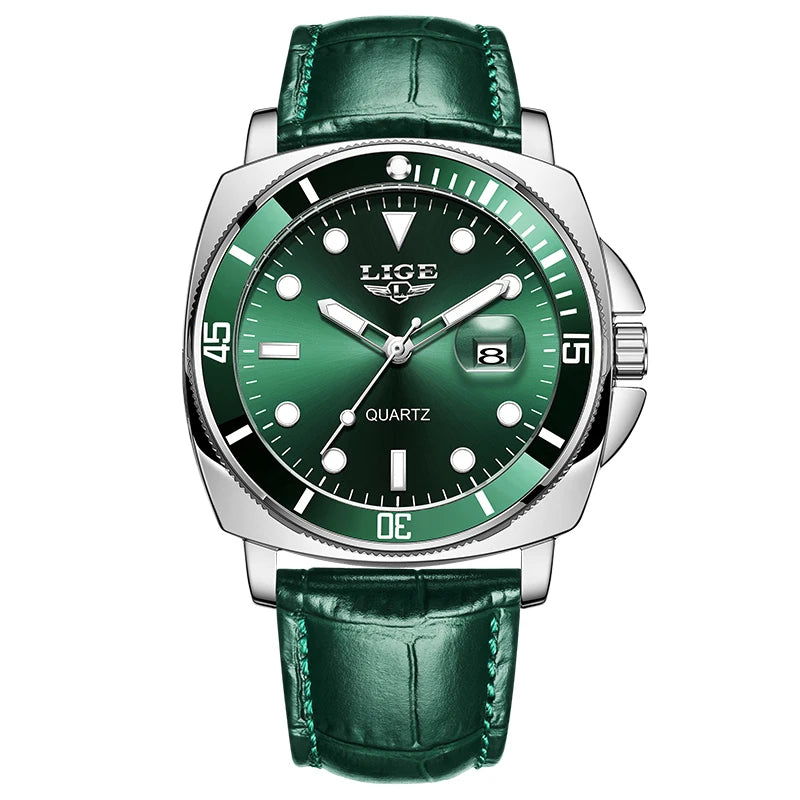 Relógio de Pulso Masculino Elegante de Quartzo com Luminoso