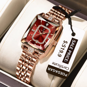 Relógio de Pulso Feminino Elegante de Quartzo com Calendário