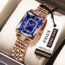 Relógio de Pulso Feminino Elegante de Quartzo com Calendário
