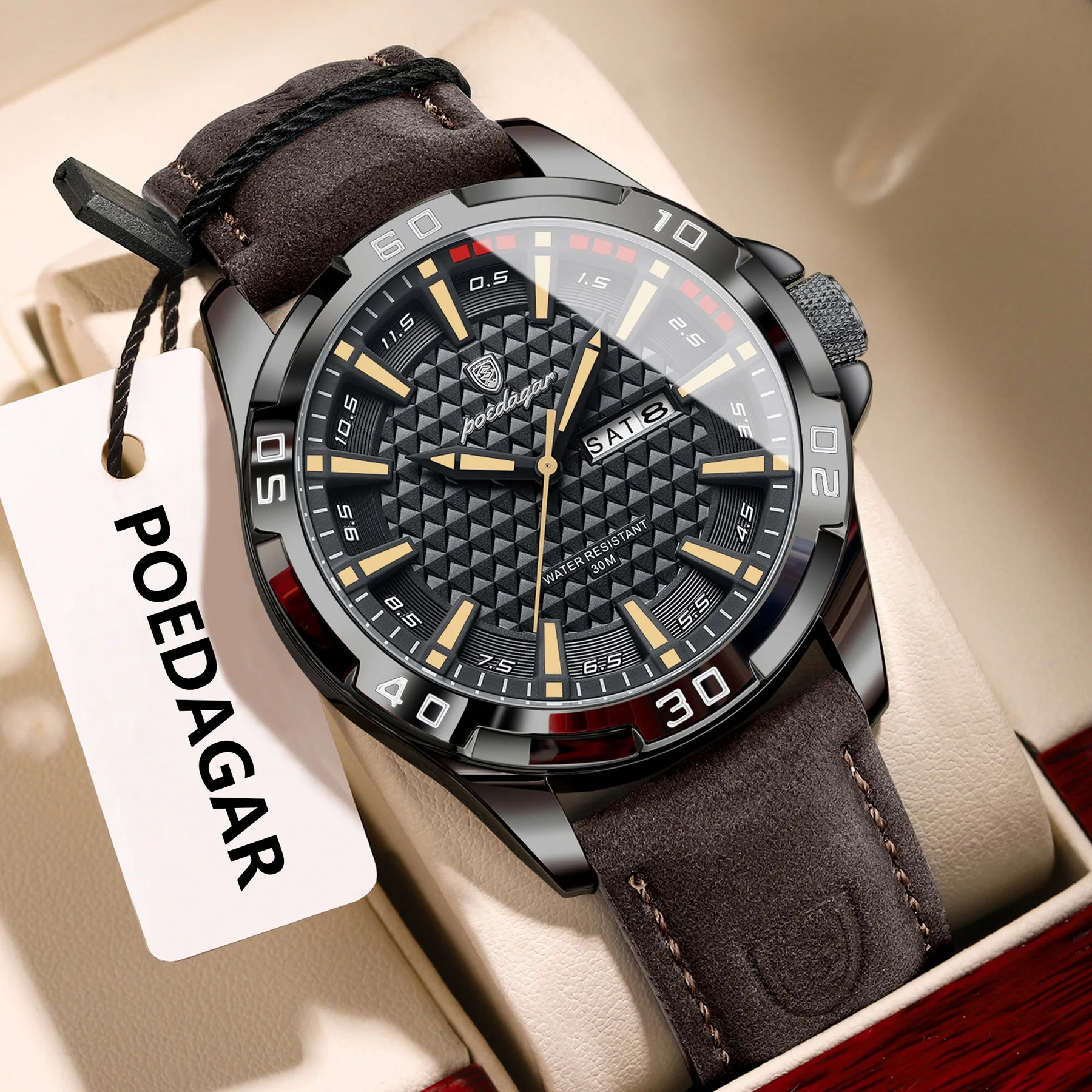 Relógio de Pulso Masculino Elegante de Quartzo com Calendário – Modelo 23
