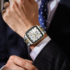 Relógio de Pulso Masculino Elegante de Quartzo com Cronógrafo – Modelo 25