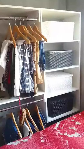 Closet suspenso moderno, Arara De Parede Aberto com Cabideiro 67