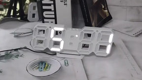 Relógio Digital 3D LED De Parede e Mesa Design Moderno Luz Noturna Decoração