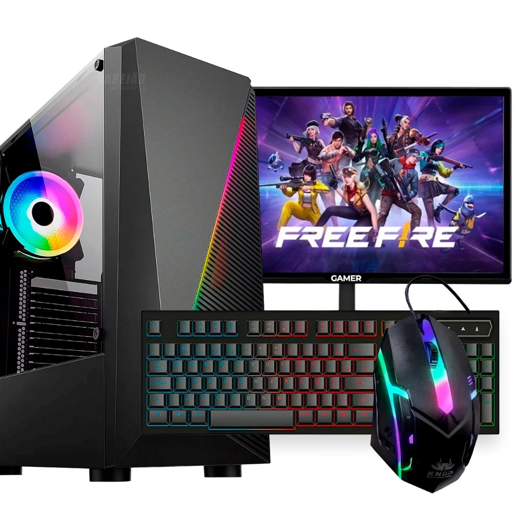 PC Gamer Completo, Intel Core i5, GT 210, 12GB de Ram, SSD 480GB, Monitor 19