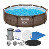 Piscina Estrutural 4678L Circular Deluxe + Filtro 110V ou 220V + Capa + Forro