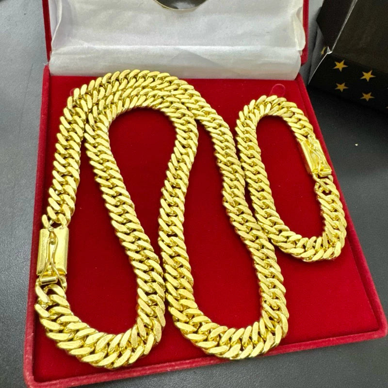 Cordão lacraia 70cm e pulseira 13mm 22cm kit 100% moeda antiga
