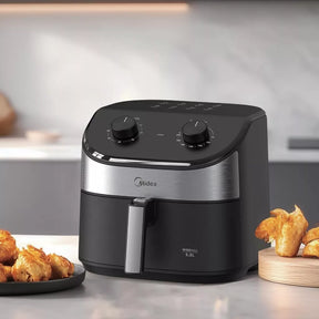 Fritadeira Air Fryer 5,5l Widemax Com Interior De Alumínio 1900w Midea -110V