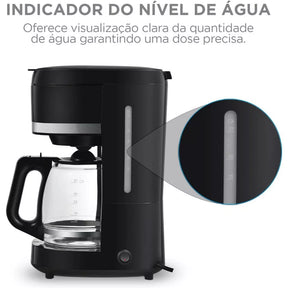 Midea Cafeteira Elétrica Preta 1,5L -110V