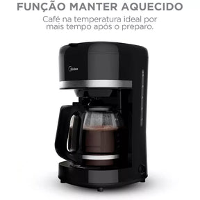 Midea Cafeteira Elétrica Preta 1,5L -110V