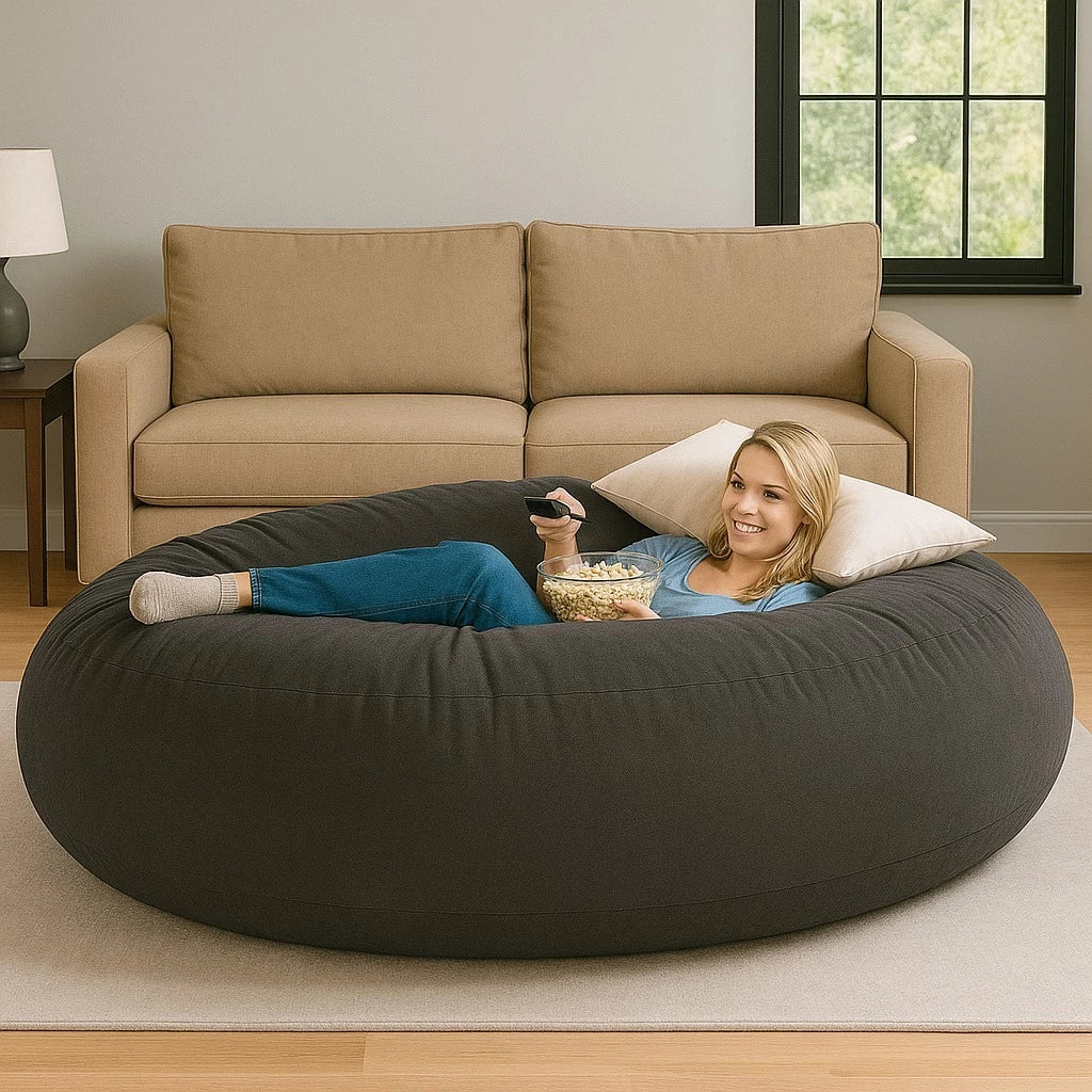Puff Gigante Premium Suede Varias Cores 1.50x30 Diâmetro Sem Enchimento Lançamento