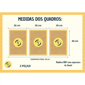 Quadros decorativos Jogos Preto e branco sala quarto interna da sua casa (3 peças)