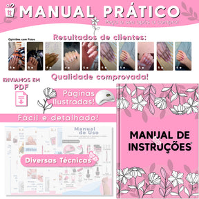 Kit Manicure Unhas De Gel Lixadeira Elétrica Cabine Sun Lixa