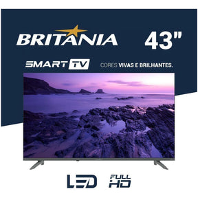 Smart TV 43" Britânia HDR10 Dolby Áudio Roku TV B43KRA