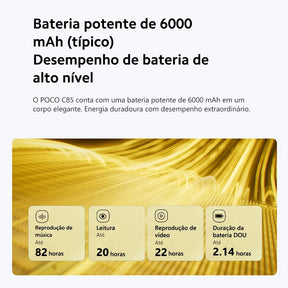 Celular POCO C85 Dual SIM 6+128GB 8+256GB Ram - Lacrado + Nota Fisca