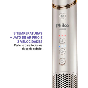 Secador de Cabelo Philco PSC3500 220V Profissional Potente Leve Uso Diário