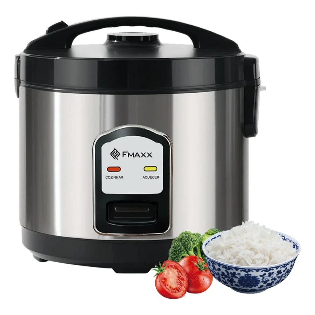 Panela Arroz Eletrica Fmaxx 10 Xicaras 1.8l 700w Inox 220v 60hz