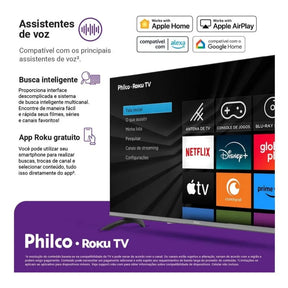 Smart TV 40” P40CRA Philco Full HD Wi-Fi HDMI USB Conversor Digital